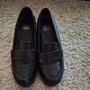 Black Loafers With Wedge Heel